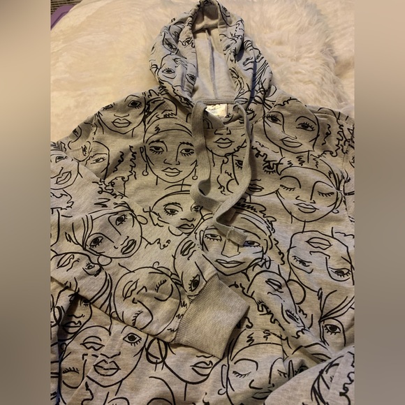 Maya angelou trademark Tops - Grey hoodie art graphics size S 3/5. Black graphics on grey sweatshirt.